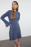 Trendyolmilla Indigo Mini Triko A-Line Formda Elbise TWOAW25EL00030