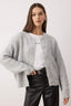 Trendyolmilla Wardrobe Essentials Gri Yumuşak Dokulu Basic Triko Hırka | TWOAW26HI00204
