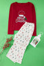 Trendyolmilla Kırmızı Pamuklu Yılbaşı Temalı Örme Pijama Takımı THMAW25PT00220