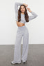 Trendyolmilla Gri Ince Ekstra Yüksek Bel Wide Leg/Geniş Kesim Pantolon TWOAW25PL00026