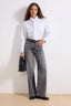 Gri More Sustainable Soluk Efekt Vintage Yüksek Bel Wide Leg Jeans TWOSS24JE00018