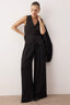 Trendyolmilla EXCLUSIVE Siyah Çift Pilili Dökümlü Kumaş Extra Wide Leg Geniş Paça Pantolon TWOAW26PL00122