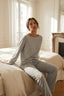 Gri Melanj Pamuklu Örme Pijama Takımı THMAW26PT00227
