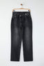 Trendyolmilla Antrasit Yüksek Bel Asimetrik Kapama Bel Detaylı Straight/Düz Kesim/Boru Paça Jeans TWOAW26JE00132