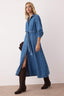 Trendyolmilla Mavi Kemer Detaylı Maxi Denim Elbise TWOAW26EL00044