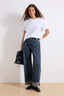 Trendyolmilla Koyu Mavi Katlı Paça Normal Bel Loose Baggy Jeans TWOSS25JE00001