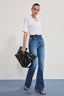 Trendyolmilla Mavi Yüksek Bel Comfort/Esnek Flare Jeans TWOSS25JE00109