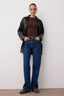 Trendyolmilla Koyu Mavi Yüksek Bel Wide Leg Geniş Paça %100 Pamuk Non-Stretch Jeans TWOSS23JE00068