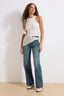 Trendyolmilla Mavi Soluk Efekt Vintage Yüksek Bel Wide Leg Geniş Paça %100 Pamuk Non-Stretch Jeans TWOAW24JE00089