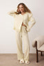 Taş Fırfırlı Crinkle Dokuma Pijama Takımı THMAW26PT00102