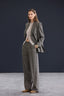 Trendyol Studio Kahverengi Ekoseli/Kareli Geniş Paça/Wideleg Dokuma Pantolon TWOAW26PL00129