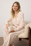 Çok Renkli Çiçekli Viskon Dokuma Pijama Takımı THMAW26PT00104