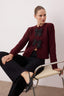 Trendyolmilla Bordo Bisiklet Yaka Kurdele Detaylı Triko Hırka TWOAW26HI00236 Triko Hırka TWOAW26HI00236