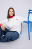 Teen Ekru Sırt Domates Baskılı Oversize/Geniş Kalıp Örme Sweatshirt TWOAW26SW00188