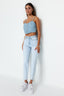 Trendyolmilla Açık Mavi Yüksek Bel Az Esnek Mom Kesik Paça Jeans TWOSS23JE00094