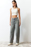 Mavi Soluk Efekt Vintage Düşük Bel Wide Leg TWOSS24JE00147