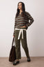Trendyolmilla Haki Paçası Kesikli Yüksek Bel Straight Jeans TWOAW25JE00307