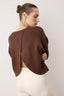 Trendyolmilla Kahverengi İnterlok Regular Sweatshirt THMAW26SW00003