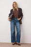 Trendyolmilla Lacivert Yüksek Bel Wide Leg Jeans TWOAW24JE00089