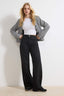 Siyah SOLMAYAN SİYAH Tencel™ Yüksek Bel Uzun Boy Wide Leg Jeans TWOSS26JE00082