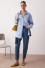 Trendyolmilla Koyu Mavi Yüksek Bel Mom %100 Pamuk Non-Stretch Jeans TWOSS25JE00277