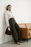 Haki Beli Lastikli Wide Leg/Geniş Paça Pantolon TWOAW26PL00132
