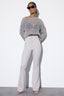 Trendyolmilla Gri İspanyol Paça Flare Bootcut Dokuma Kumaş Pantolon TOFAW19BB0581