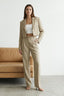 Trendyolmilla Limited Edition Vizon Straight/Düz Kesim Pilili Dokuma Kumaş Pantolon TWOAW23PL00401