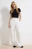 Trendyolmilla Beyaz Wide Leg/Geniş Paça Bootcut Dokuma Kumaş Pantolon TWOAW21PL0332