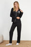 Trendyolmilla Siyah Pamuklu Panda Baskılı Gömlek-Pantolon Örme Pijama Takımı THMAW21PT0245