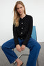 Trendyolmilla Siyah Basic Ceket Görünümlü Triko Hırka TWOAW24HI00090