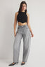 Trendyolmilla Gri Yüksek Bel Loose Baggy Jeans TWOSS25JE00063