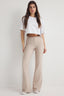 Trendyolmilla Vizon İspanyol Paça Normal Bel Dokuma Pantolon TWOSS25PL00065