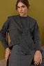 Antrasit Yumuşak Dokulu Geniş Kalıp Şal Detaylı Triko Kazak TWOAW26KZ00166