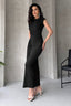 Siyah Vücuda Oturan Maxi Şık Gece Abiye Mezuniyet Yılbaşı Elbisesi TPRSS25EL00316