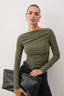 Haki Örme Bluz TWOAW25BZ00109