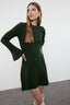 Zümrüt Yeşili Mini Triko A-Line Formda Elbise TWOAW25EL00030