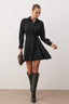 Siyah Kuşaklı Mini Dokuma Gömlek Elbise TWOAW25EL00154