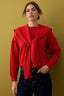 Kırmızı Yumuşak Dokulu Geniş Kalıp Şallı Triko Kazak TWOAW26KZ00166