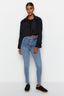 Açık Mavi Şekillendiren Etki Yüksek Bel Esnek Skinny Jeans TWOAW24JE00070