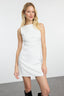 Beyaz A Kesim Mini Astarlı Dokuma Elbise TWOAW25EL00192