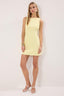 Sarı A Kesim Mini Astarlı Dokuma Elbise TWOAW25EL00192