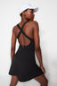 Siyah Scuba/Dalgıç 2 Katmanlı İçi Şortlu Tenis Örme Spor Elbise THMSS23EL00006