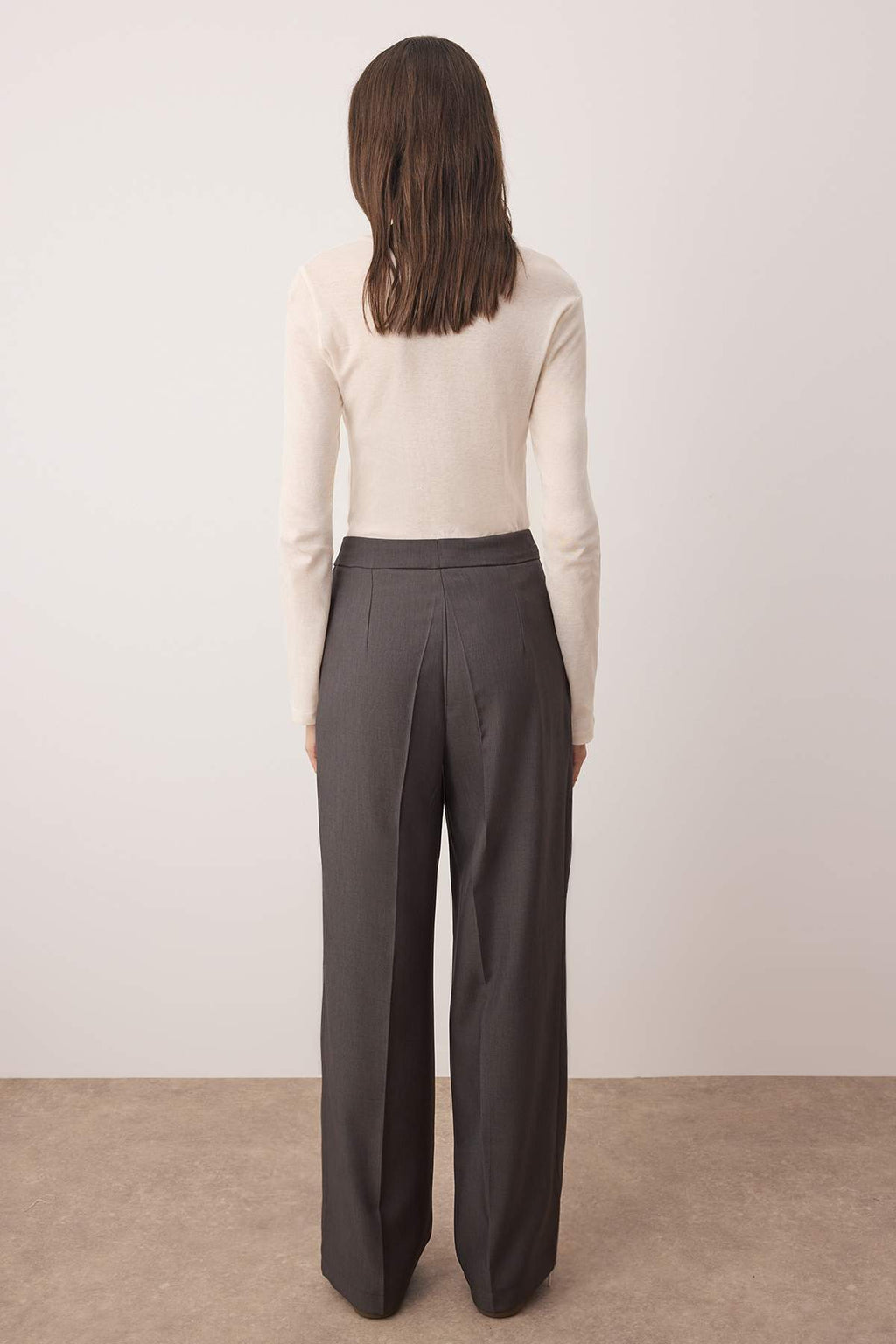 Trendyolmilla Siyah Wide Leg/Geniş Paça Yüksek Bel  Pantolon TWOAW26PL00036