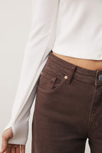 Ekru Soft Touch Kapüşonlu Fermuarlı Cepli Örme Sweatshirt TWOAW26SW00218