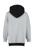 Trendyolmilla Gri Melanj Pamuklu Renk Bloklu Geniş Kalıp İçi Polarlı Örme Spor Sweatshirt TWOSS22SW0074
