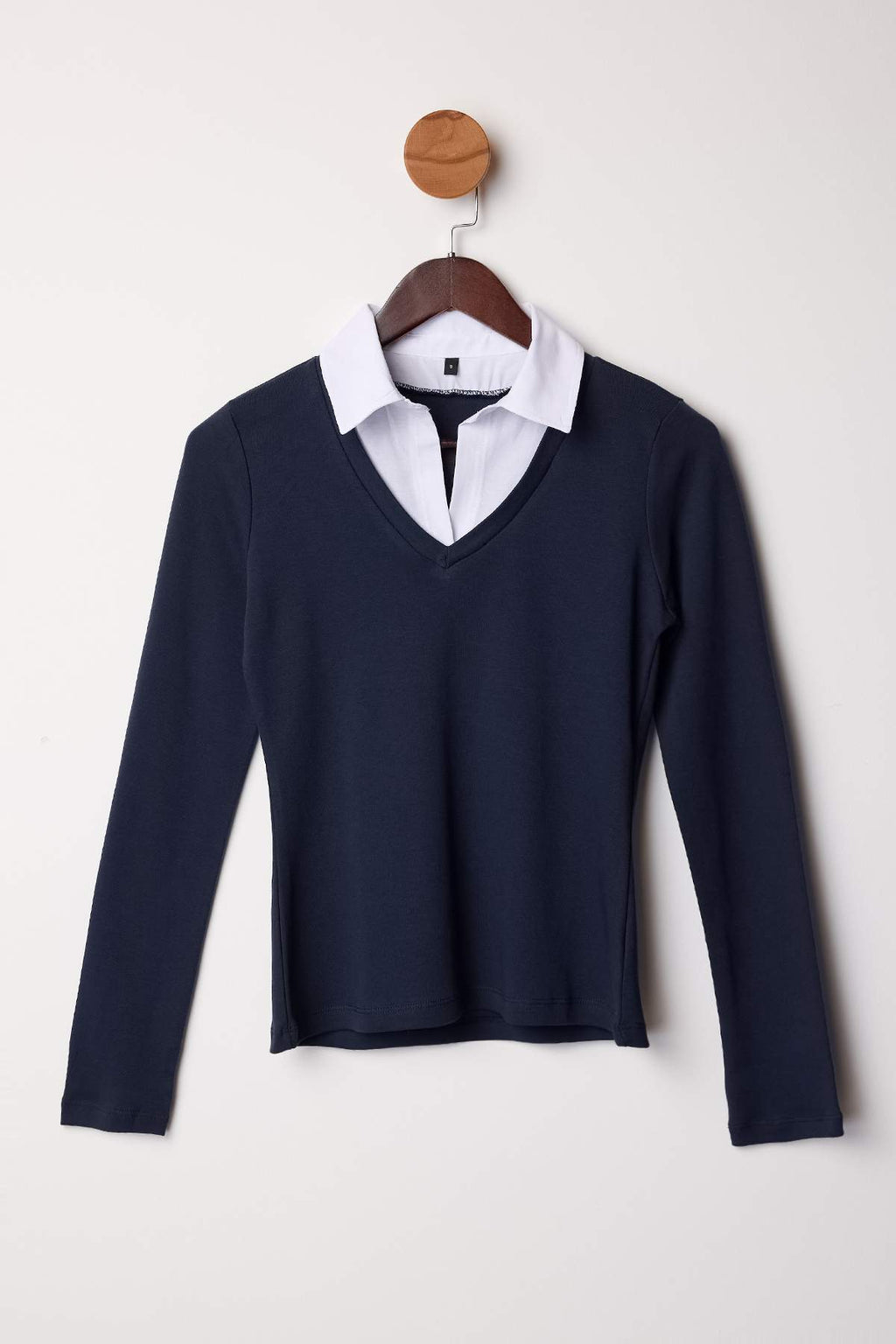 Trendyolmilla Gri Melanj Dokuma Detaylı Gömlek Yaka Regular/Normal Kalıp Örme Bluz TWOAW25BZ00035