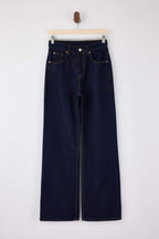 Koyu Mavi DÖKÜMLÜ Normal Bel %100 Pamuk Wide Leg Jeans TWOSS26JE00062