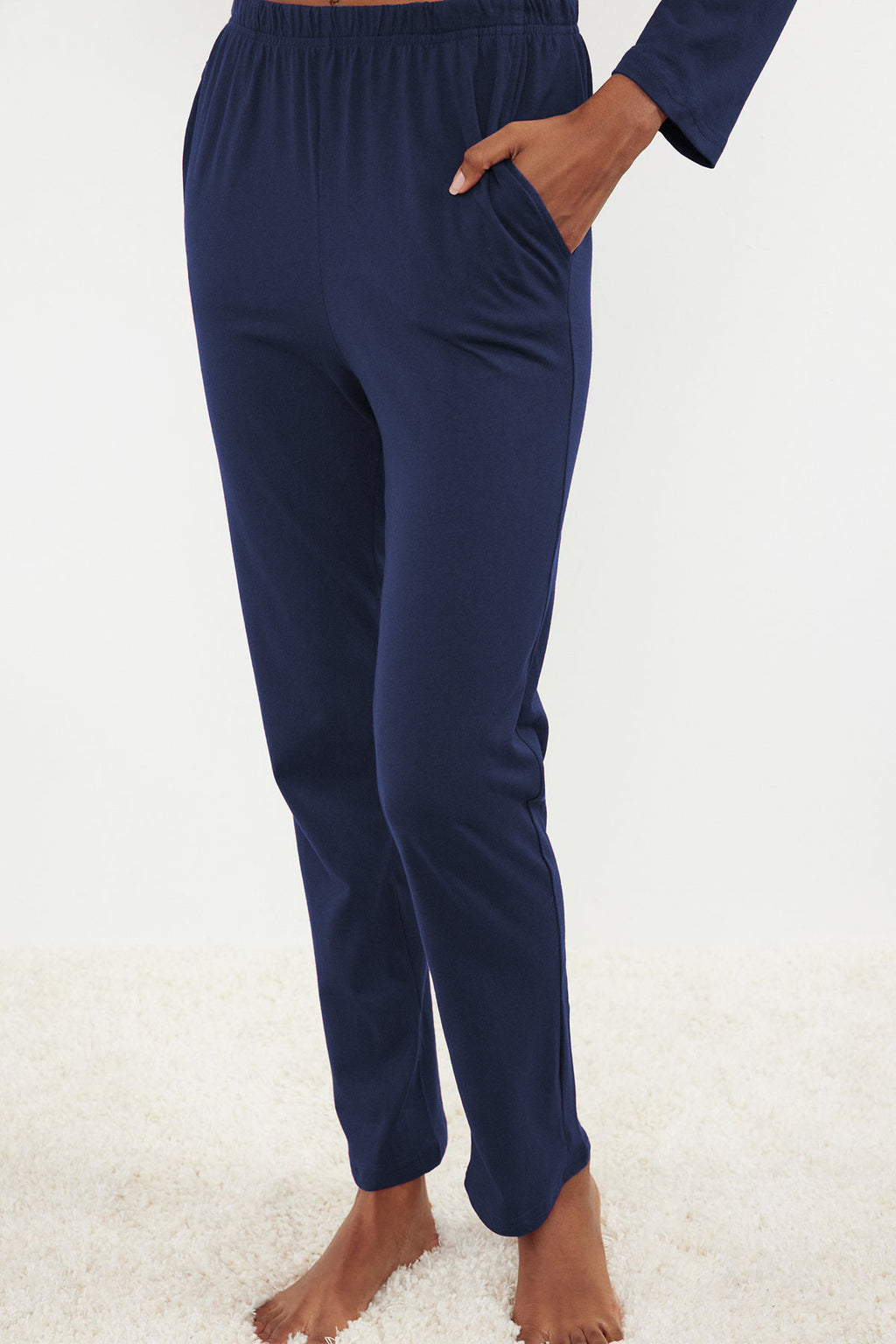 Trendyolmilla Bordo %100 Pamuklu Penguen Baskılı Örme Pijama Takımı THMAW23PT00151