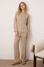 Trendyolmilla Mavi Ekoseli Viskon Dokuma Pijama Takımı THMAW26PT00066
